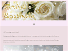 Tablet Screenshot of christines-brautmoden.com